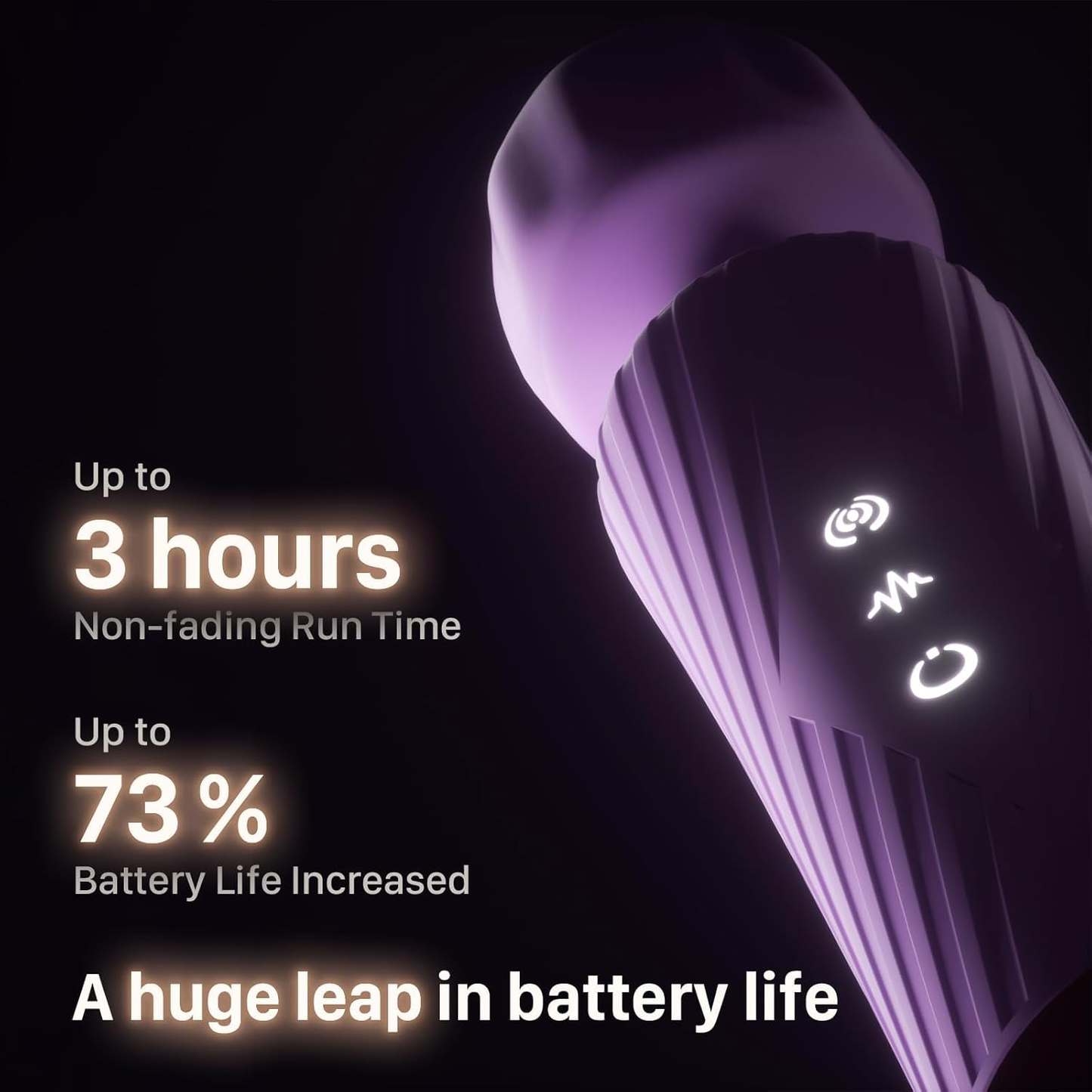 The Upgraded 3-in-1 Personal Massager – 3H Powerful Vibration, Quiet & Waterproof – 20 Modes 8 Speeds Muscle Therapy Stick for Deep Tissue, Sports Recovery, Cordless & Travel Friendly (Purple)