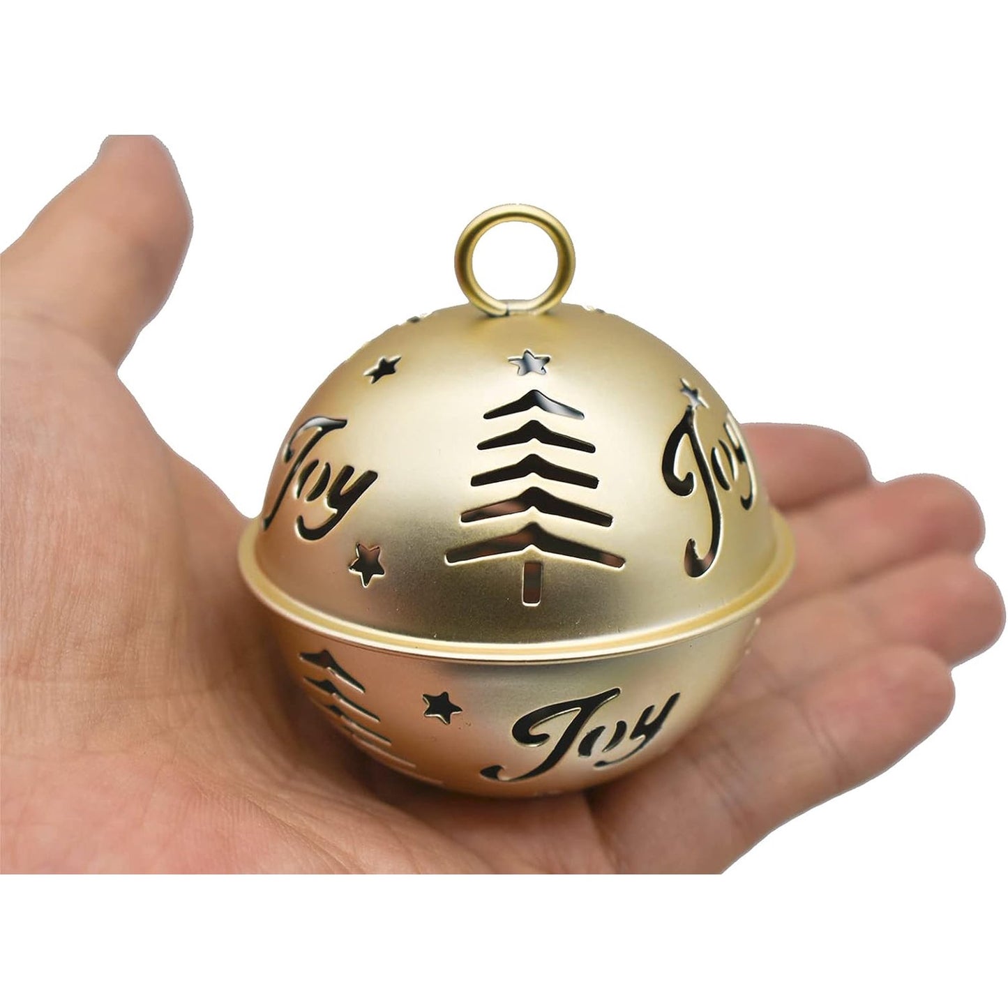 Blue Mars Christmas Jingle Bell Big Hollow Bell Colorful Xmas Tree Bell Metal Sleigh Bell for House/Party