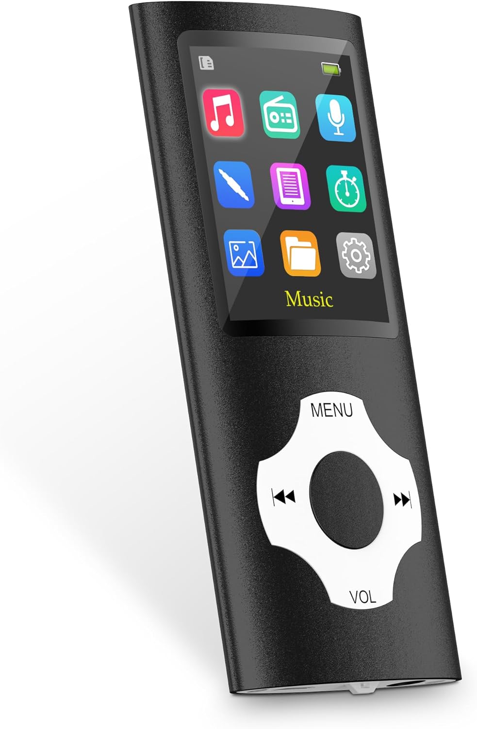 MP3 Player, AUOKING MP3 Player with 32GB, Hi-Fi Lossless Sound, Voice Recorder, E-Book and FM Radio Recorder, Supporting Expandable Memory up to 128GB(Black)