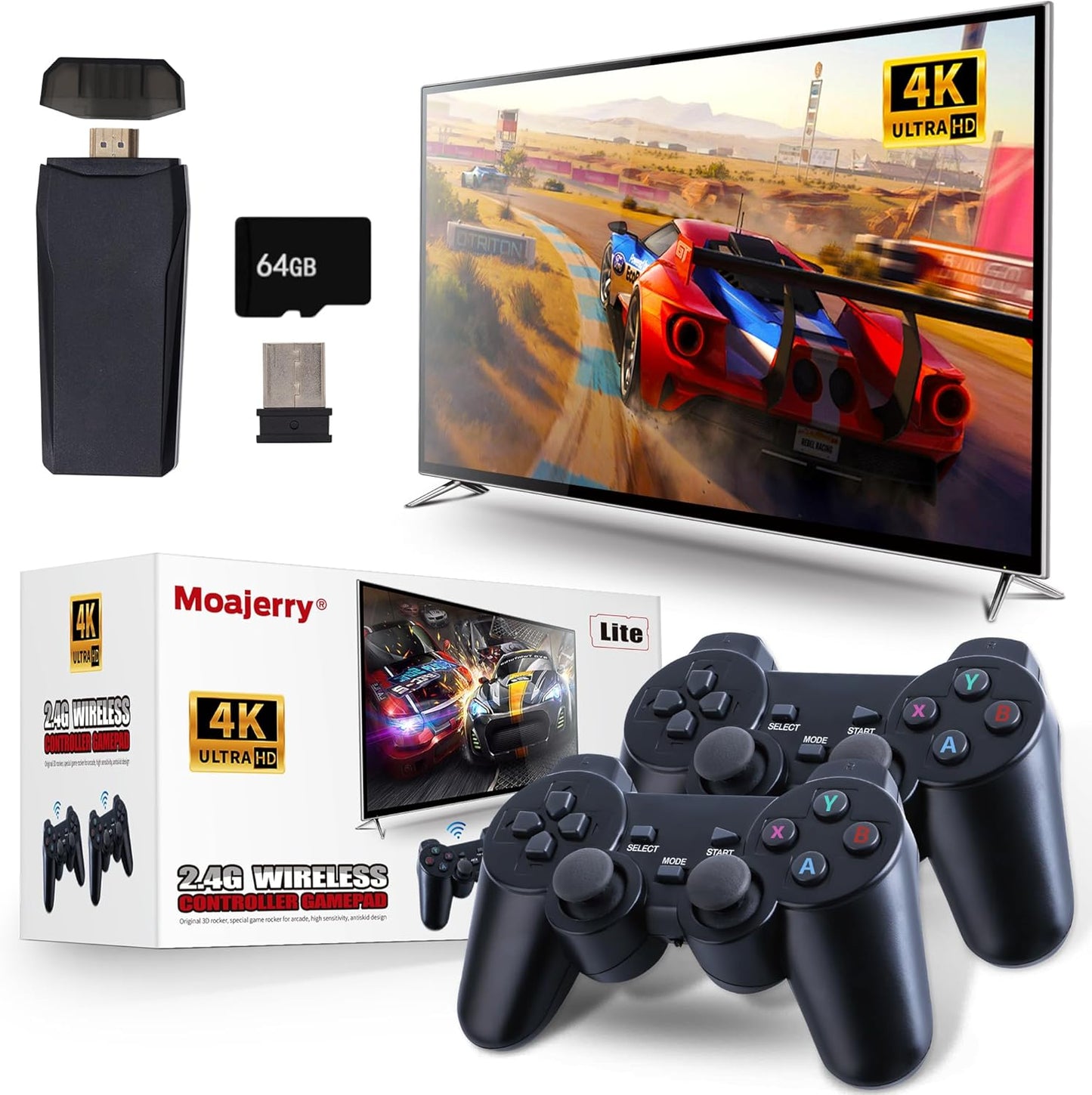 Wireless Retro Game Consolee, Plug & Play Video TV Game with 20200+ Games Built-in, Dual 2.4G Wireless Controllers