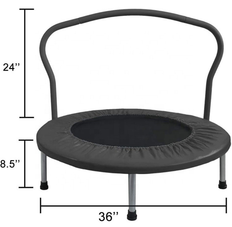 Muzikin Cross border children's household trampoline, adult exercise, fitness, bouncing bed, circular indoor sports, folding trampoline wholesale