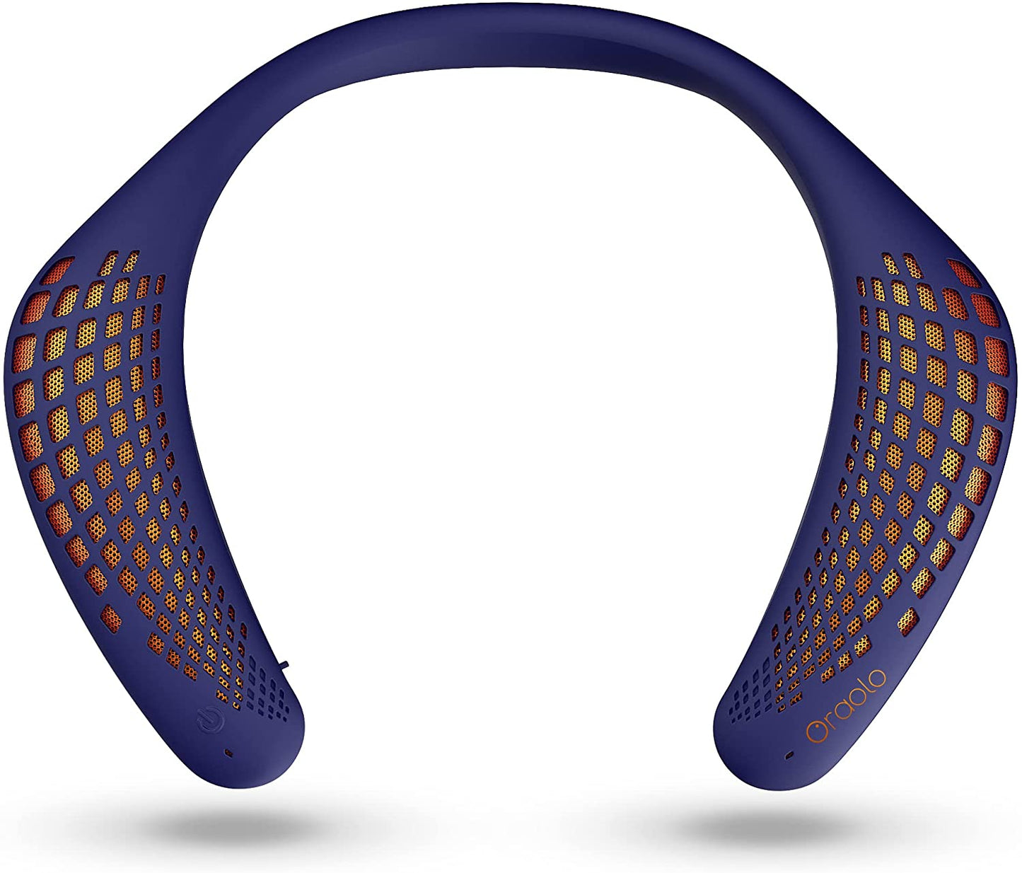 Oraolo Neckband Bluetooth Speakers, Wireless Wearable Speaker True 3D Stereo Sound, Portable Personal Body Speakers with 24H Playtime, Waterproof Neck Speaker Built-in Mic, Comfortable Design, Blue