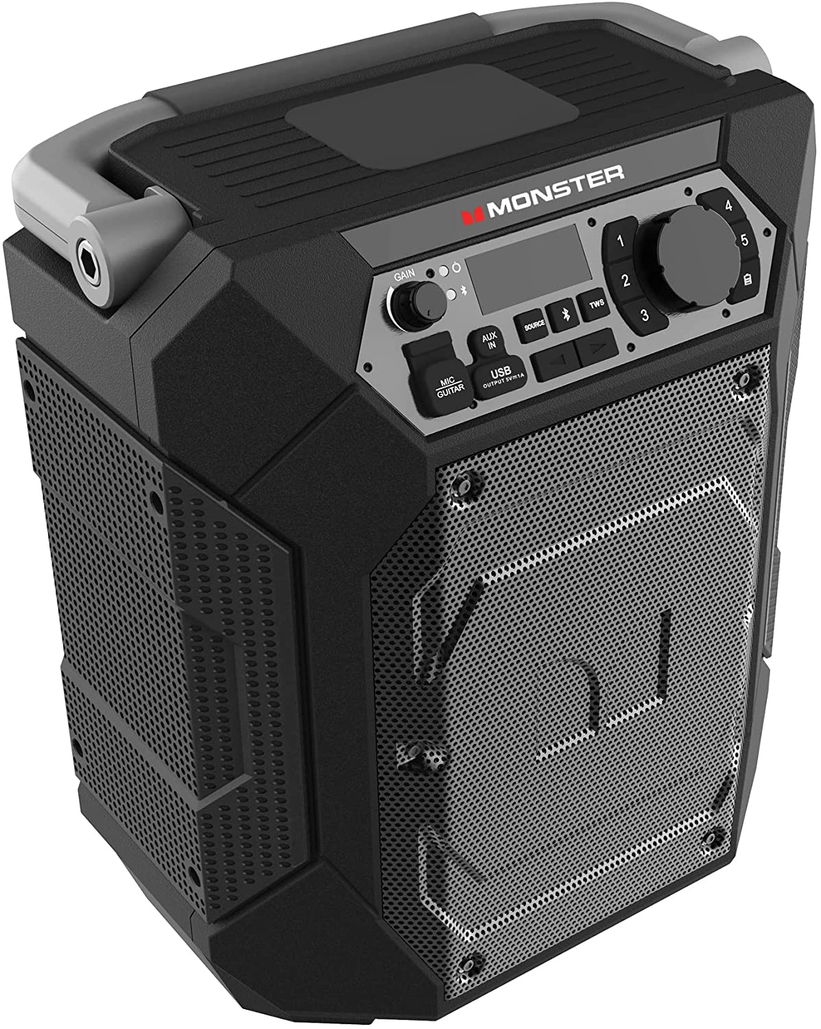 Monster Rocker 270 Sport | Portable Indoor/Outdoor Wireless Speaker, 60 Watts, Up to 24 Hours Playtime, IPX4 Water Resistant, Connect to Another TWS Speaker