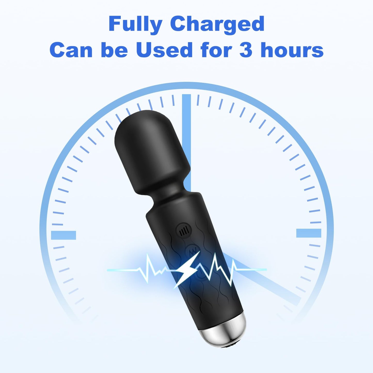Blankdict Personal Massager, Micro Wireless Massager, Powerful Combination of Functions, Waterproof and Portable, Suitable for Neck, Leg and Hand Pain, Deep Black