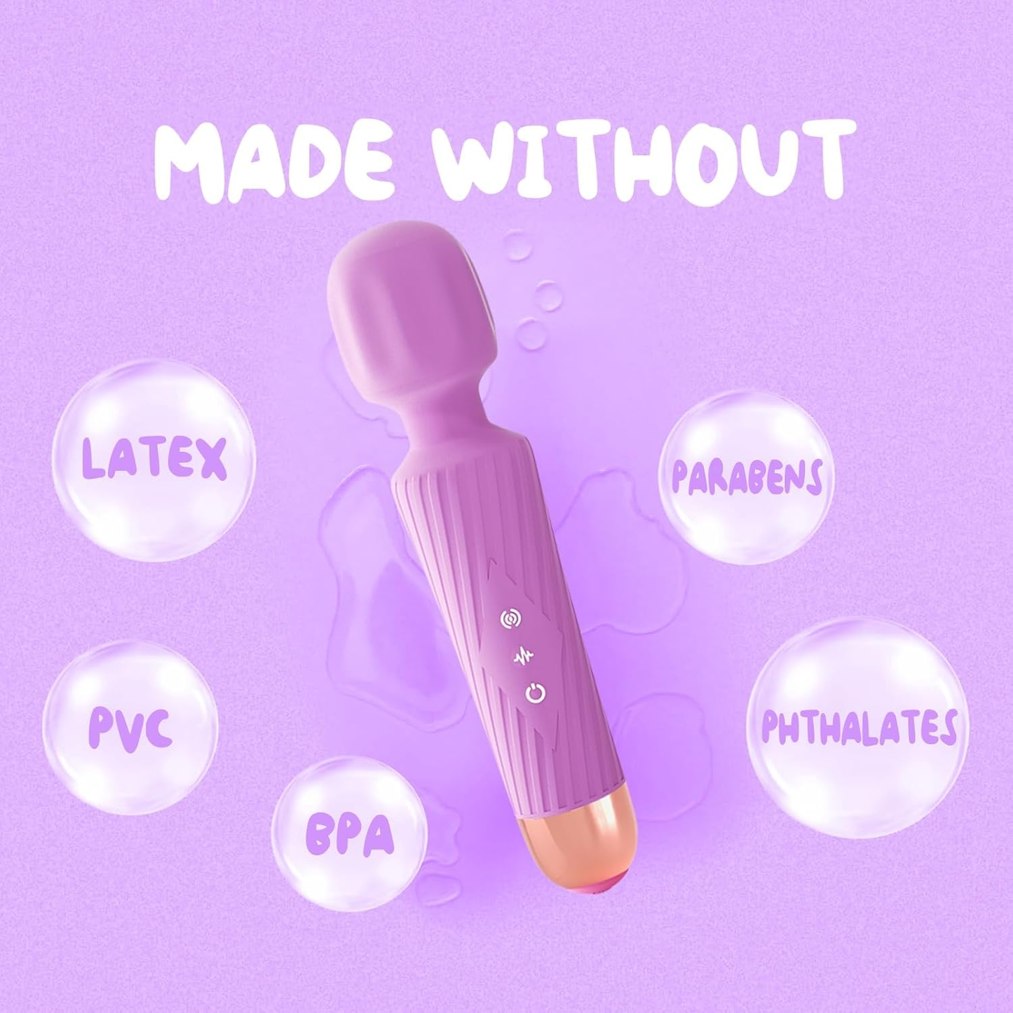 The Upgraded 3-in-1 Personal Massager – 3H Powerful Vibration, Quiet & Waterproof – 20 Modes 8 Speeds Muscle Therapy Stick for Deep Tissue, Sports Recovery, Cordless & Travel Friendly (Purple)