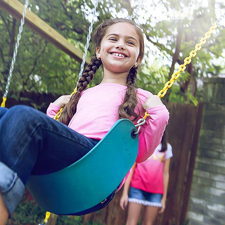 Blue Mars Heavy Duty Toddler Swing Set with Chain Coated Swing Seat Replacement Accessories for Kids Outdoor Play Playground Trees Swing