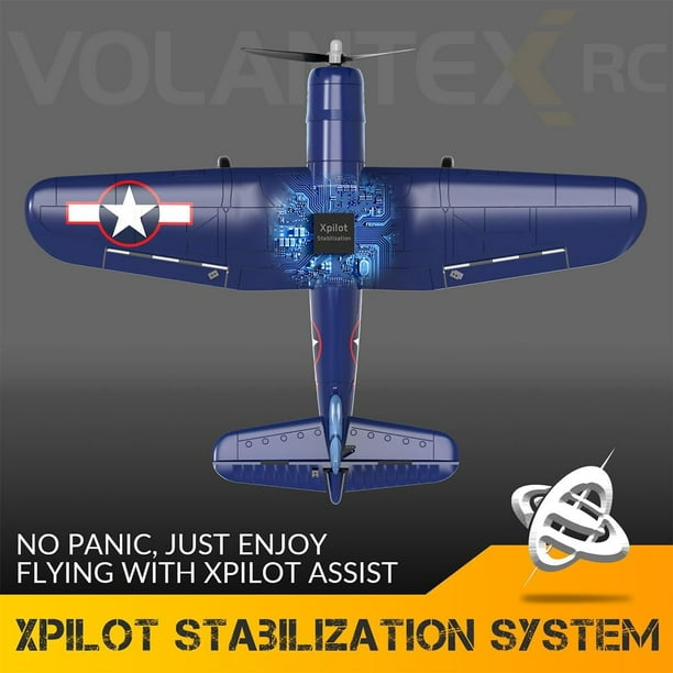 Blue Mars RC Plane, F4U Corsair 2.4G 4CH Remote Control Electric Fighter Aircraft Ready to Fly, EPP Foam Flight Stabilizer System