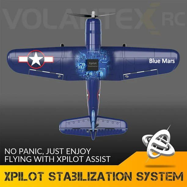 Blue Mars RC Plane, F4U Corsair 2.4G 4CH Remote Control Electric Fighter Aircraft Ready to Fly, EPP Foam Flight Stabilizer System