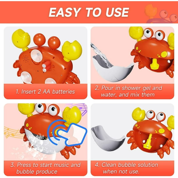 Blue Mars Crawling Crab Baby Toy with Music and LED Lights, Baby Crab Walking Toy, Interactive Dancing Toy Crab