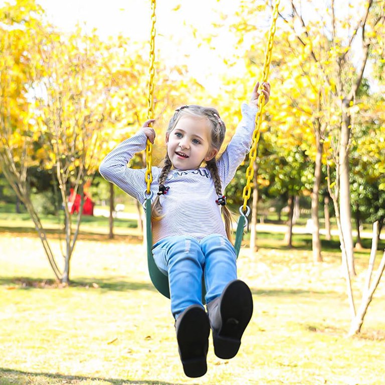 Blue Mars Heavy Duty Toddler Swing Set with Chain Coated Swing Seat Replacement Accessories for Kids Outdoor Play Playground Trees Swing