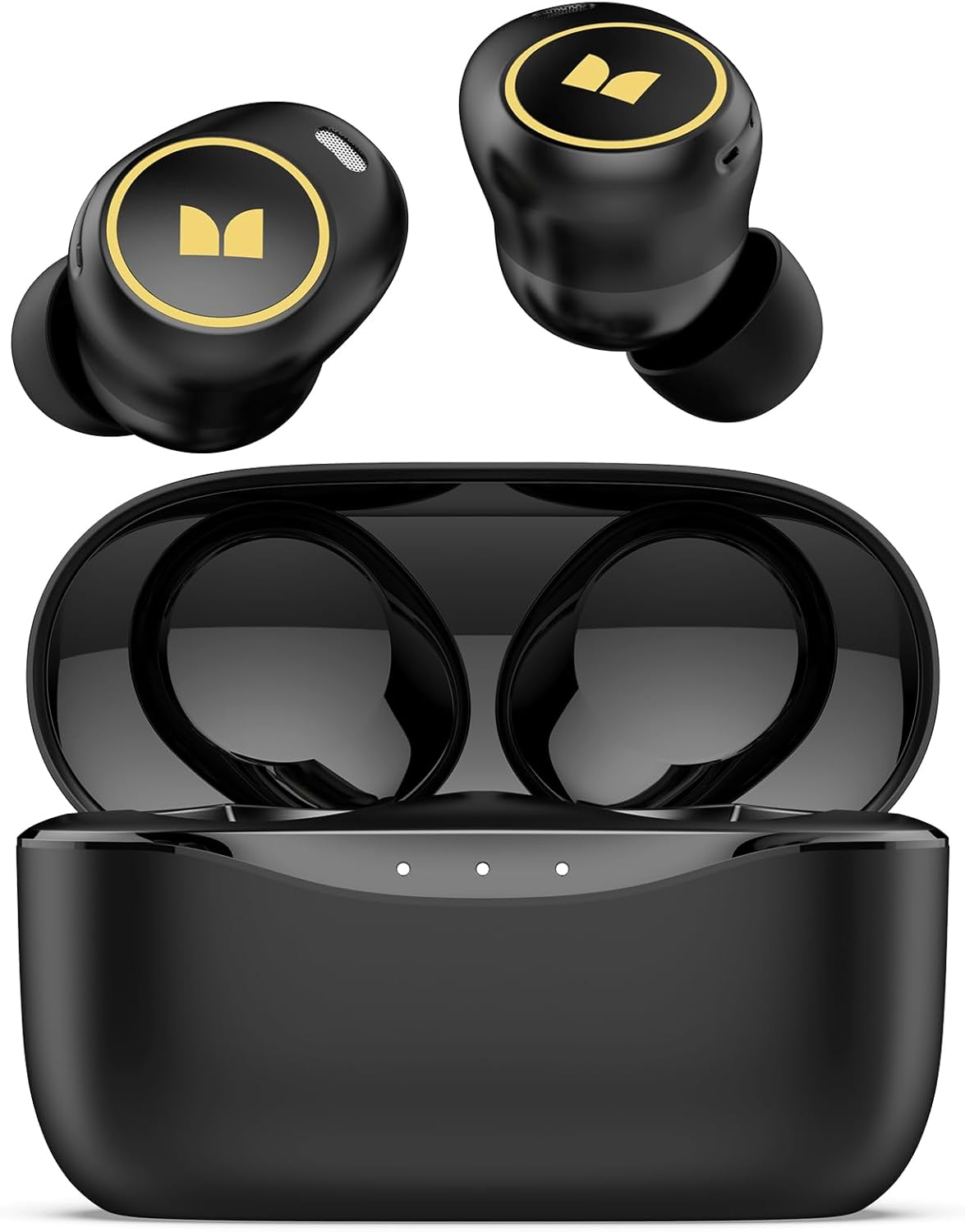 Monster Achieve 300 AirLinks Wireless Earbuds, Headphones with Touch Control, Bluetooth 5.3, in-Ear Stereo Sound, USB-C Quick Charge, Built-in Mic for Clear Calls, Water-Resistant Design for Sports