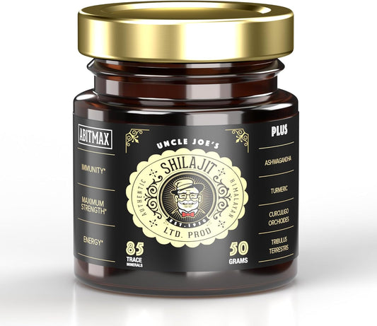 Shilajit Pure Himalayan Organic, 46g Jar Natural Shilajit Resin for Men & Women, 85+ Trace Minerals & Fulvic Acid, Pure Himalayan Extract, Natural Energy and Vitality Enhancer