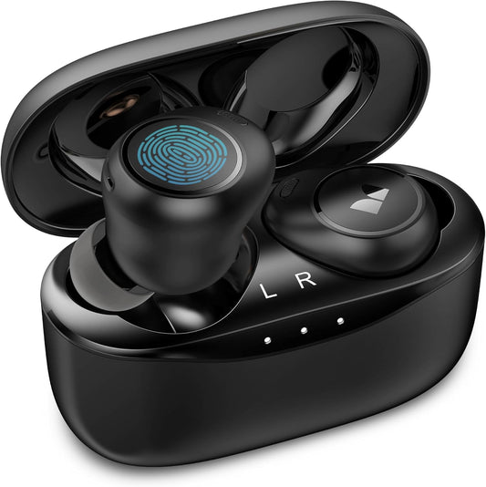 Monster Wireless Earbuds, Bluetooth 5.3 Headphones, Type-C Charging, HD Clear Call, Touch Control, IPX6 Waterproof, in-Ear Design, USB-C Fast Charging, 32H Playtime, Black