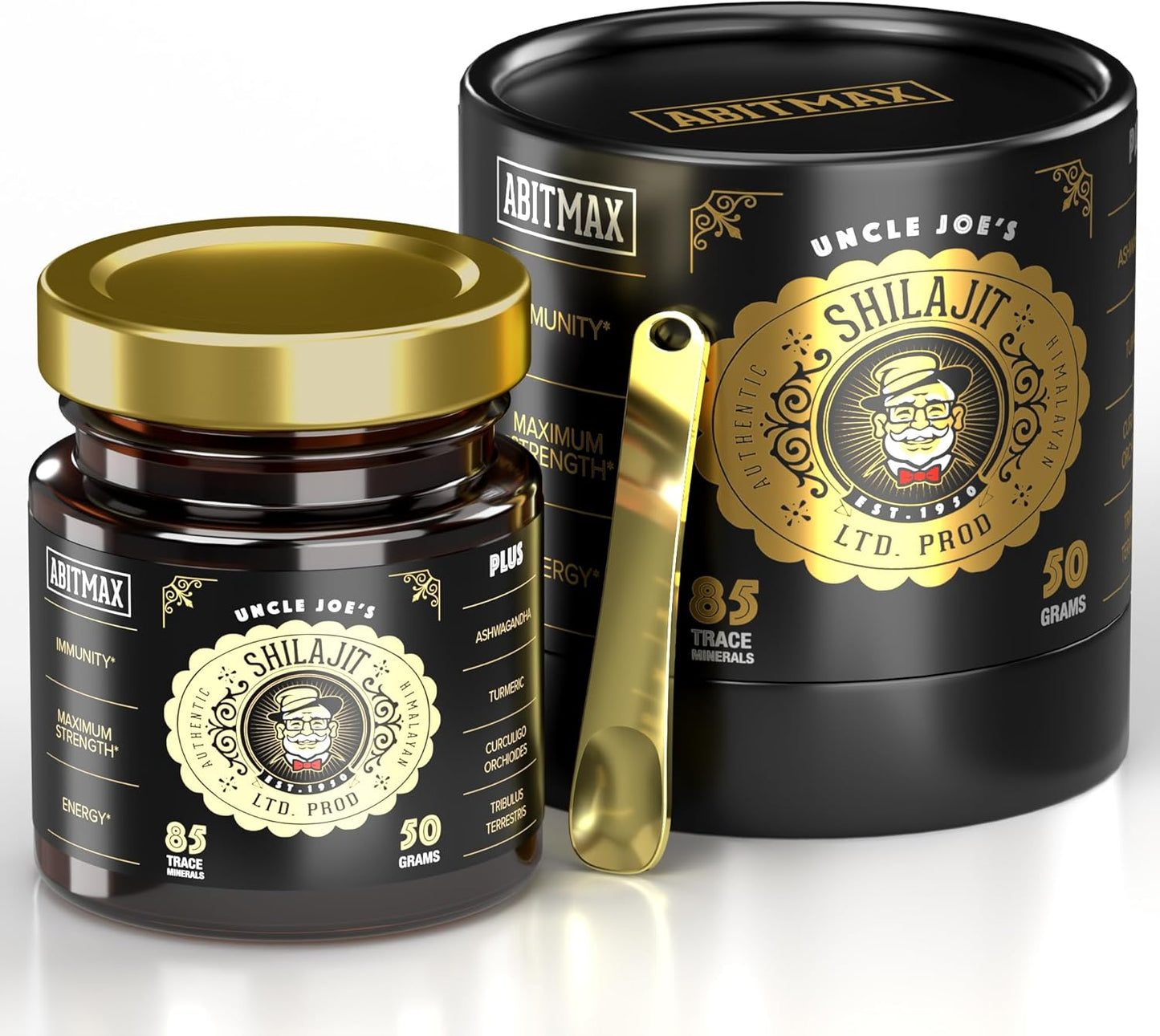 Shilajit Pure Himalayan Organic, 48g Jar Natural Shilajit Resin for Men & Women, 85+ Trace Minerals & Fulvic Acid, Pure Himalayan Extract, Natural Energy and Vitality Enhancer