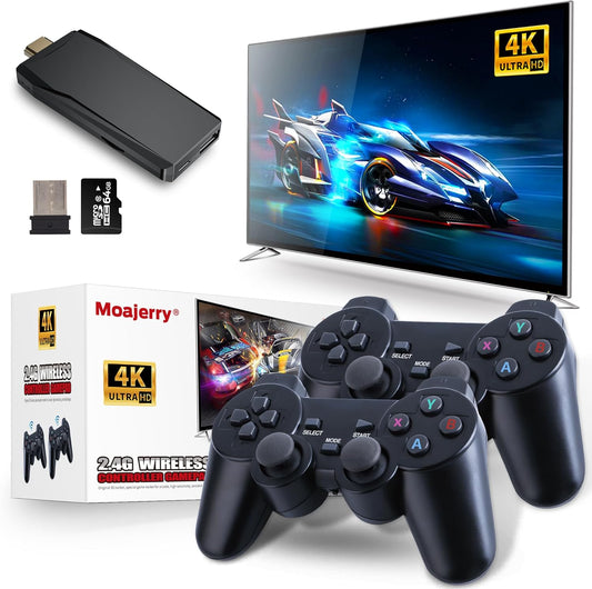 Game, Wireless Retro Game Console, Plug & Play Video TV Game with 21120+ Games Built-in, 64G, 4K HDMI Output, Dual 2.4G Wireless Controllers