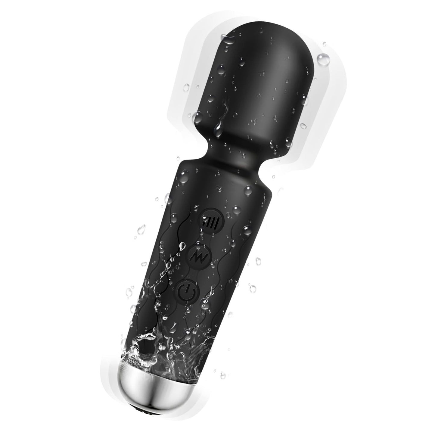 Blankdict Personal Massager, Micro Wireless Massager, Powerful Combination of Functions, Waterproof and Portable, Suitable for Neck, Leg and Hand Pain, Deep Black