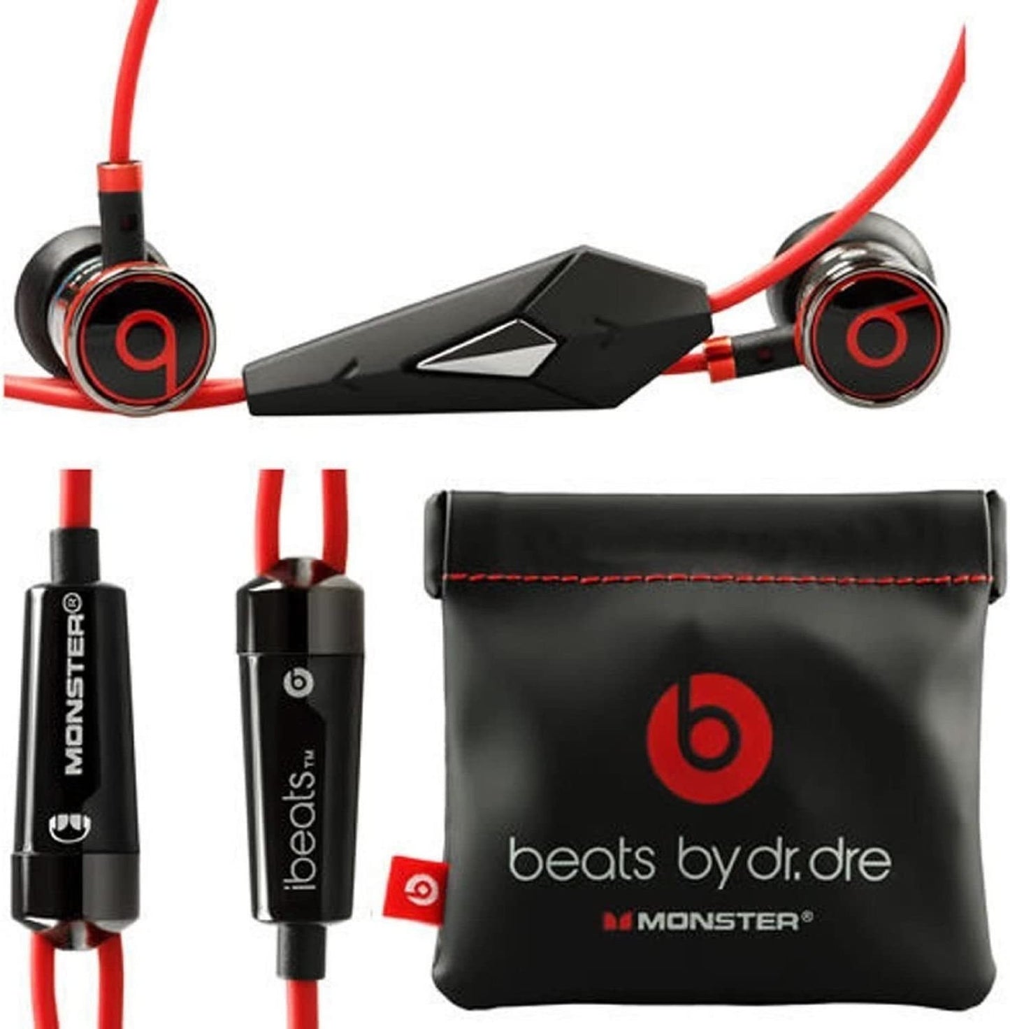 Monster Beats By Dr Dre Ibeats in Ear Headphones Earphones Black - (Supplied with no retail packaging)