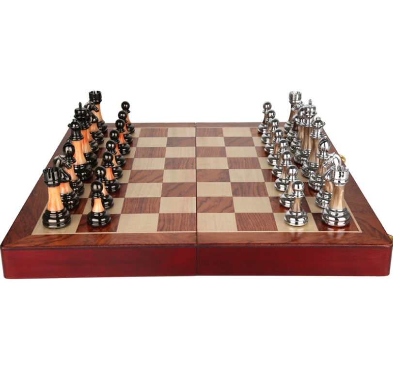 Muzikin Chess Checkers Backgammon Set, Magnetic Chess Travel Magnet Chess with Folding Case 13"