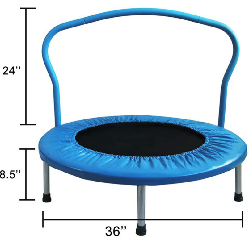 Muzikin Cross border children's household trampoline, adult exercise, fitness, bouncing bed, circular indoor sports, folding trampoline wholesale
