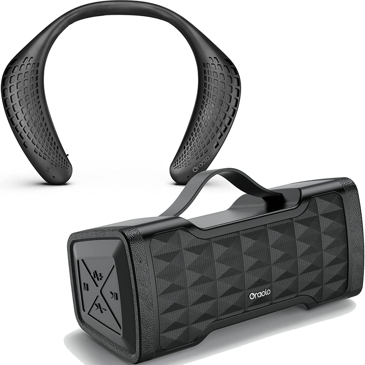 Oraolo M110 Neckband Speaker + M91 24W Portable Bluetooth Speaker