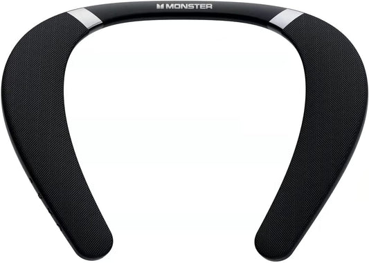 Monster Boomerang Neckband Bluetooth Speaker, Wireless Wearable Speaker, Portable Speaker and 12H Playtime, IPX7 Waterproof, Neck SpeakerTrue 3D Stereo Sound, for Home Sport Outdoor, Black