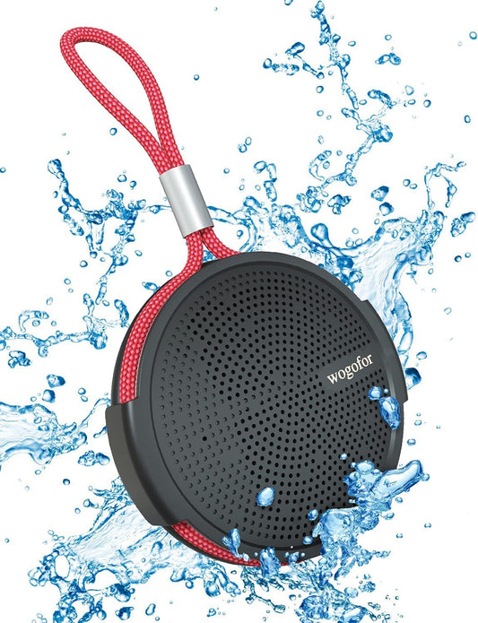 Shower Speaker Portable Bluetooth Speaker Wireless Wogofor Microphone IPX5 Waterproof, Portable Shower Speaker 12-Hour Playtime,Stereo Sound and Bass, Wireless Speakers for Home, Outdoor, Travel