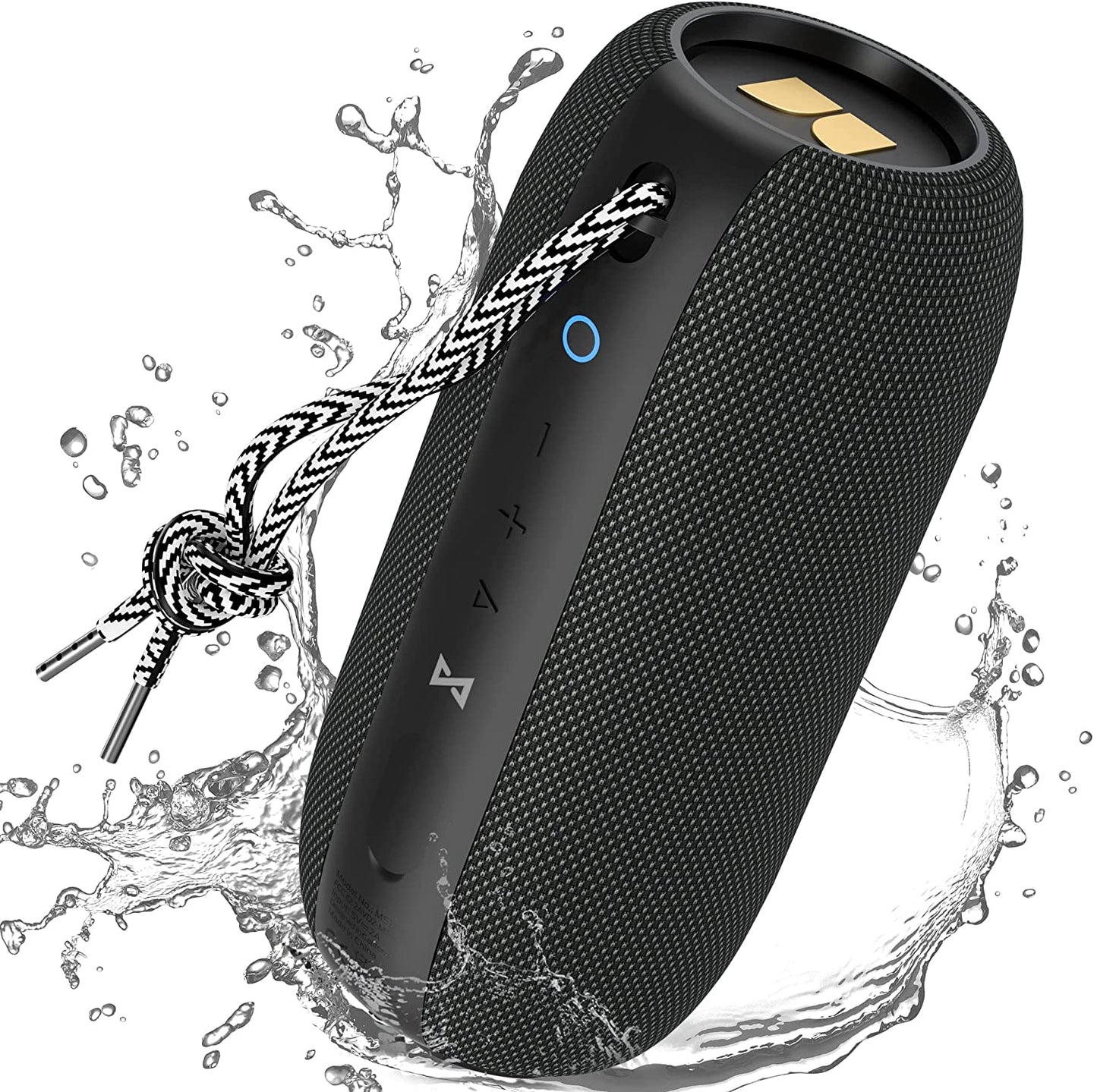 Monster S320 Bluetooth Speakers, Portable Bluetooth Speaker, 40W True Wireless Speaker,360° stereo sound effect,IPX7 Waterproof Speaker, 32Hour Playing Time,Bluetooth 5.0 Built-in Mic, Suitable for outdoor Speaker, Black