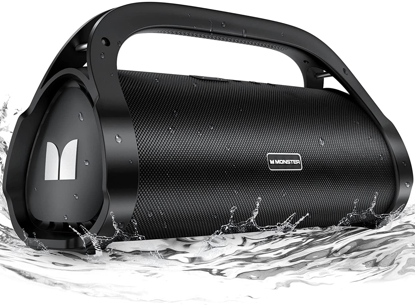 Monster Adventurer Max Portable Bluetooth Speakers, IPX7 Waterproof Outdoor Bluetooth Speakers with Double Subwoofer, 60W Stereo Sound and Rich Bass, Wireless Bluetooth Speakers for Home, Party, Beach